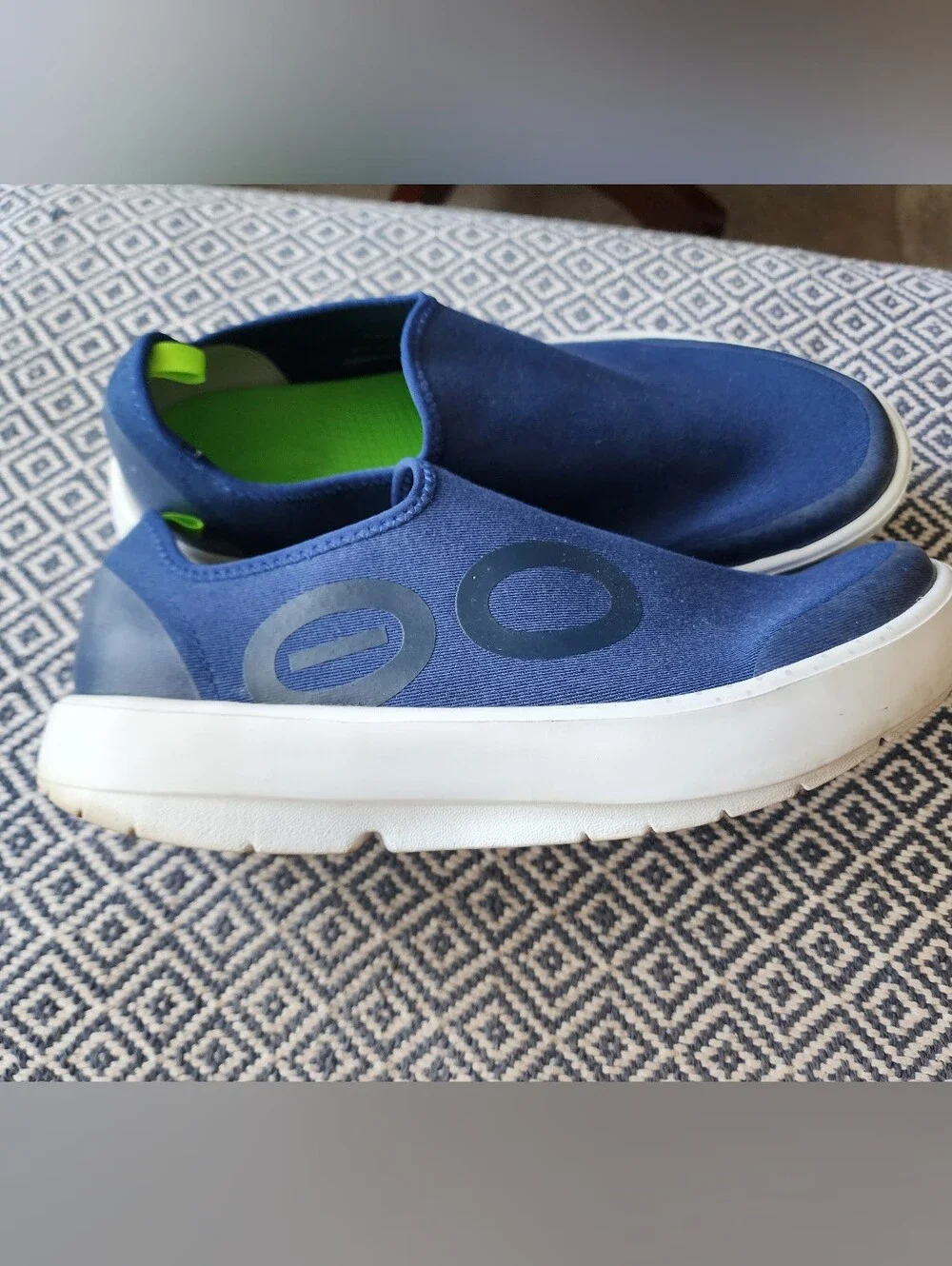 OOFOS OOmg eeZee Low Recovery Shoes Navy Blue Men's Size 10